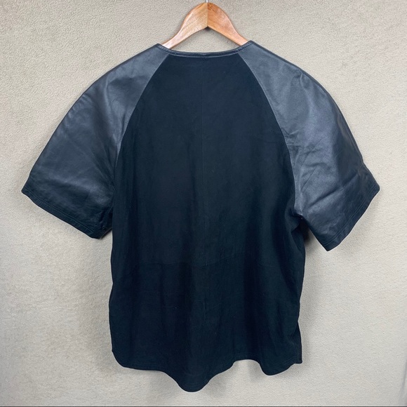 Alexander Wang Unique Leather Vest Shirt Black - Picture 3 of 3